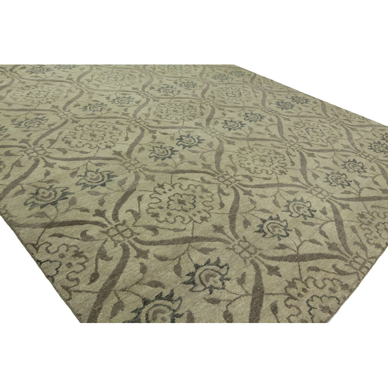 Mcallister Wool Geometric Area Rug in Chamoid, Rectangle 2' x 3'