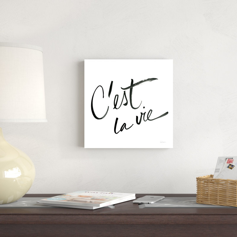 Cest La Vie, H 12 po x l 12 po x P 1,25 po