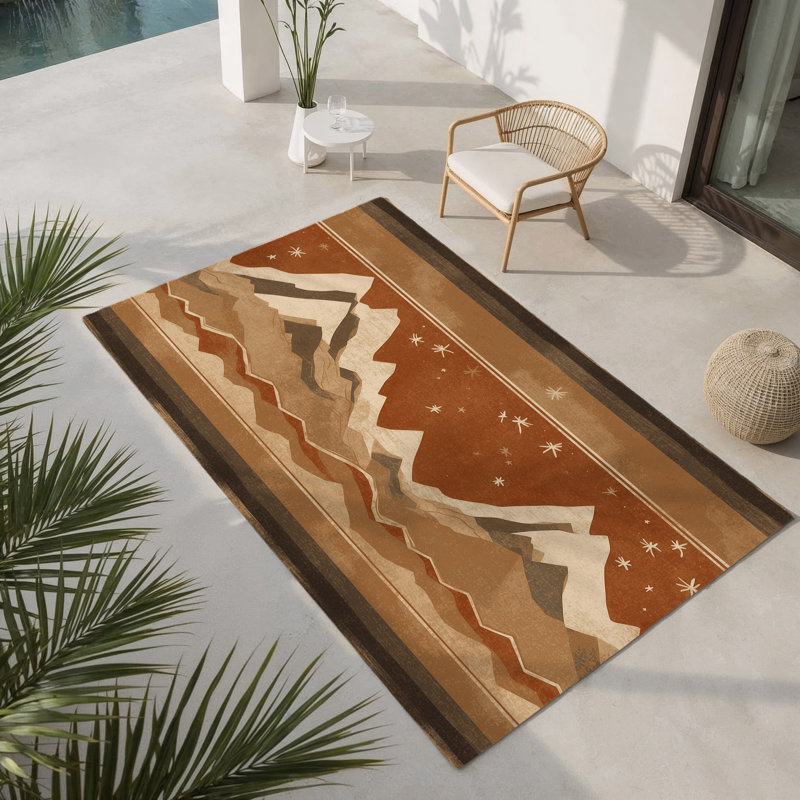 Tapis intérieur et extérieur Desert Arcadia, Rectangle 1 pi 6 po x 2 pi 6 po