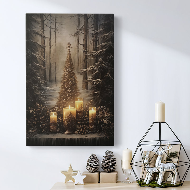 Art des Fêtes de Noël - Toile tendue avec châssis Dxxx, H 48 po x l 32 po
