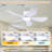 32/36/46/52" Flush Mount Low Profile Ceiling Fan With Light And Remote/app Control-1851593786-1851593767