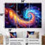 «Vibrant Fractal Glow Journey - Abstract Spirals», ensemble d'art mural-108314025-108314030
