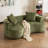 Luna Curved Upholstered Boneless Sleeper Compression Sofa with Deep Seat & Pillows-122781597