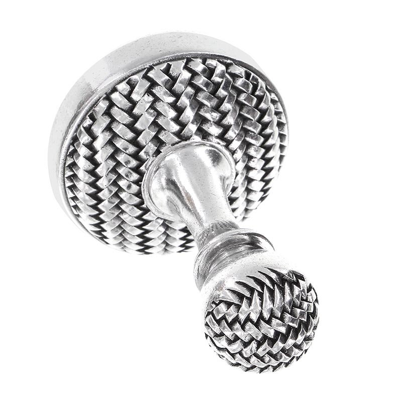 Cestino Robe Hook, Antique Silver