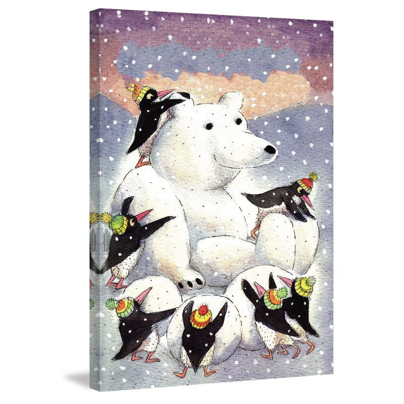 Polar Friends - Painting on Canvas, 46cm H x 30cm W