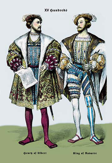 Henry d’ulbert et le roi de navarre, 16ème siècle-impression d’art graphique, H 42 po x l 28 po x P 1,5 po