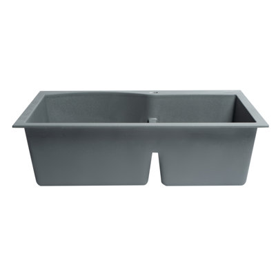 33'' L Double Bowl Granite Kitchen Sink