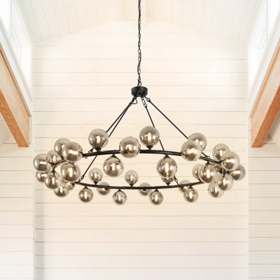 Rinard 36 - Light Dimmable Modern Chandelier Wagon Wheel Chandelier Bubble Chandelier