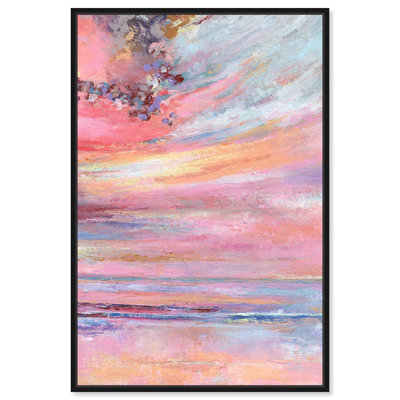 Art mural abstrait coloré rose par Art Remedy