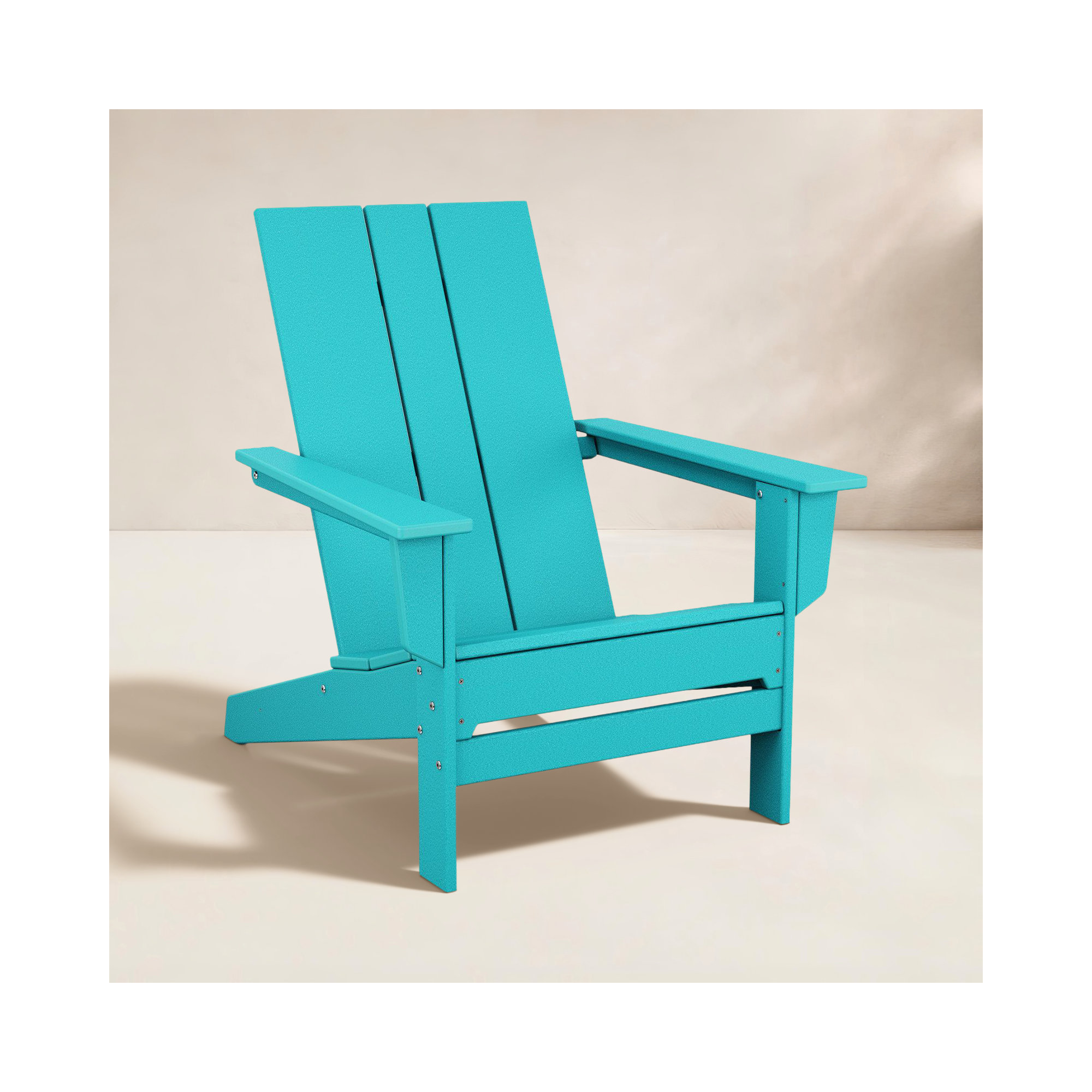 POLYWOOD x AllModern Oversized Plastic Adirondack Chair, Blue