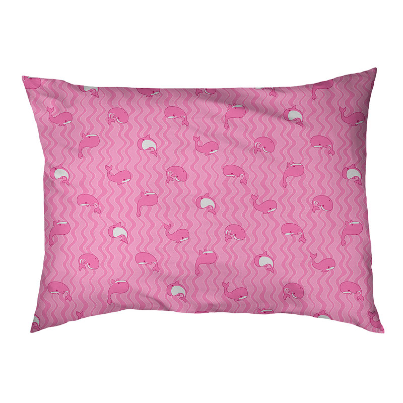 Coussin pour chien Campion Whales, Très grand (l 52 po x P 42 po x H 17 po), Rose