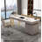 Modern Luxe Desk: Marble - Look Top & Functional Storage