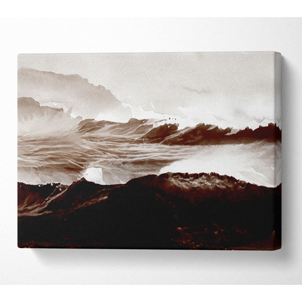 House of Hampton Chocolate Waves Crashing - Wrapped Canvas Art Prints ...
