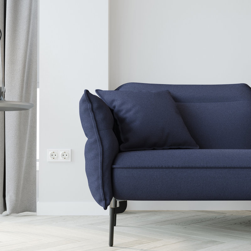 Elsa Upholstered Armchair, Dark Blue
