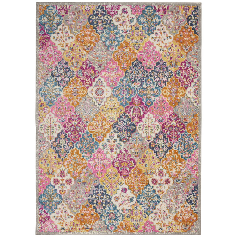 Tapis multicolore, Rectangle 5 pi 3 po x 7 pi 3 po