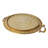 Round Metal Gold Embossed Decorative Trays With Handles