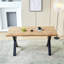 Pine Metal Base Dining Table