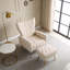 Chaise d'appoint moderne avec repose-pieds