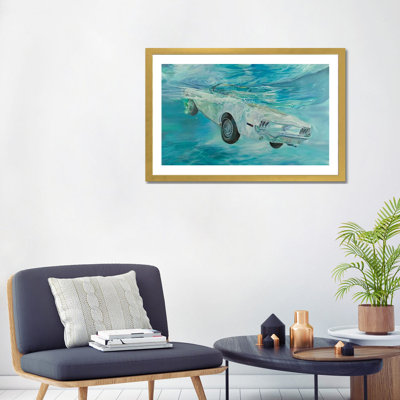 Reproduction d’art Mustang blanche par Marcello Petisci
