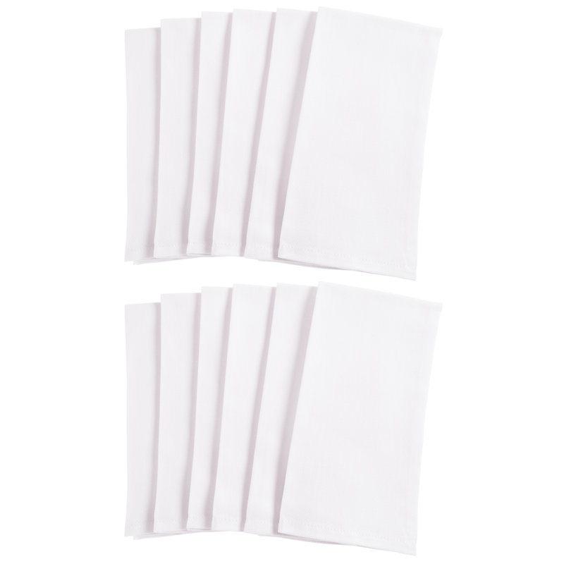 Chateau Cotton Blend Square Napkin, White