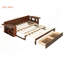 Lit de jour en bois avec bureau amovible, tiroirs de rangement et table d'appoint hydraulique-2116925630-2116925631