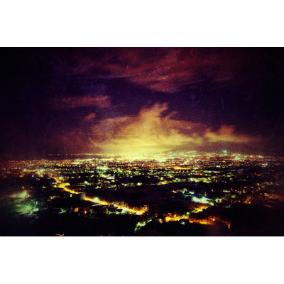 City Lights by Night 1 Piece Wrapped Canvas Wall Art