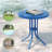Ebern Designs Steel Patio Side Table, Weather Resistant Outdoor Round End Table for Room, Bedside, Porch-1069427196-1069427194
