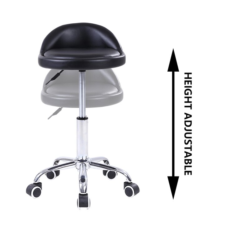 Adjustable Height Ergonomic Lab Stool with Wheels