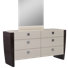 Commode double en bois massif à 6 tiroirs l 32 po Birney