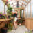 Backyard Discovery Bellerose 9' x 6' Cedar Wood and Polycarbonate Walk-In Outdoor Greenhouse Kit with Pergola