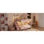 Lit de cabane à DEL avec rangement, lit double en MDF moderne pour enfants-781250724