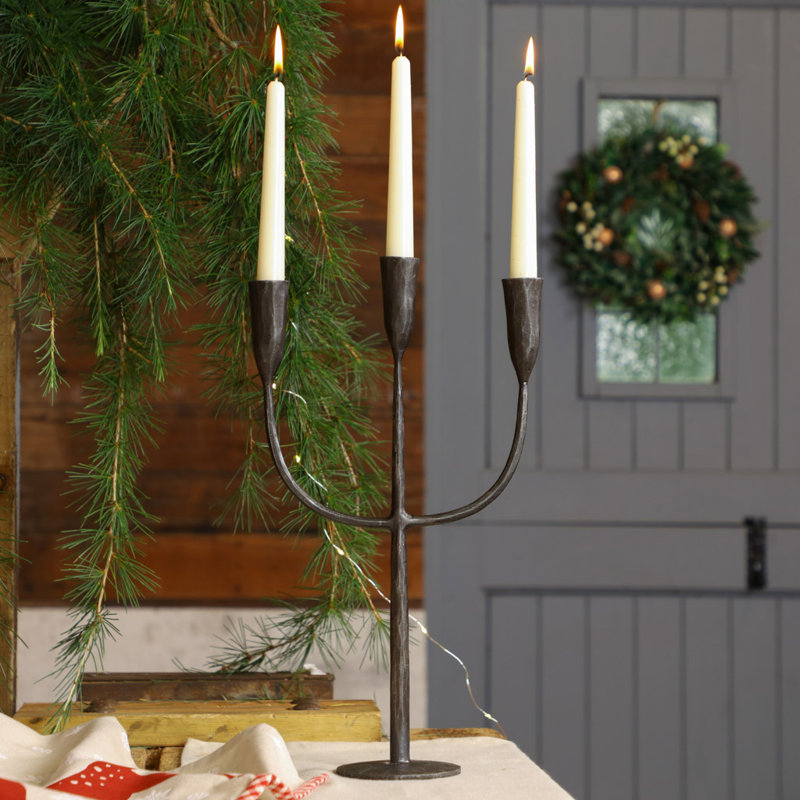 Iron Tabletop Candelabra