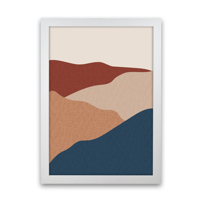 Mountain - Print, 46cm H x 34cm W x 3cm D, White Framed