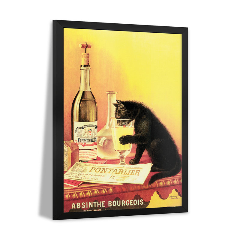 «Absinthe Bourge», affiche encadrée de qualité supérieure par Vintage Apple Collection, H 32 po x l 24 po