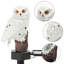 Figurine à énergie solaire à DEL pour décoration de jardin hibou en résine avec piquet imperméable pour pelouse