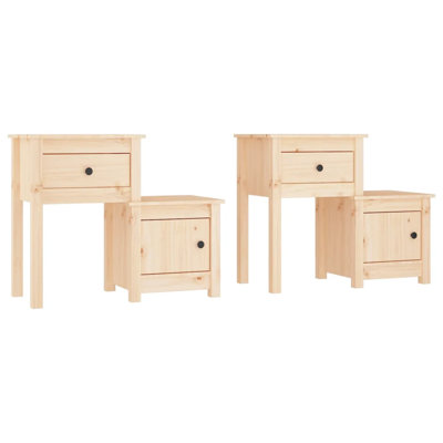 Bedside Cabinet 79,5x38x65,5 cm Solid Wood Pine