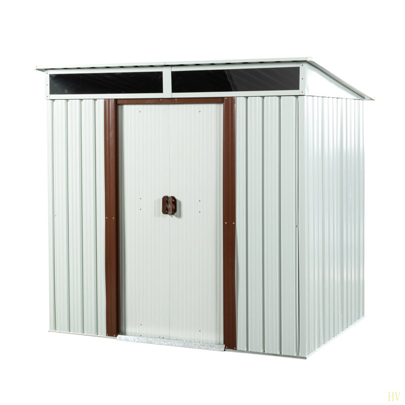 6Ft X 5Ft Outdoor Metal Storage Shed, White