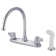 Kingston Brass Two-Handle 4-Hole 8" Centerset Kitchen Faucet with Side Sprayer