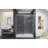  DreamLine Infinity-Z 34 inch D x 60 inch W x 74 3/4 inch H Semi-Frameless Sliding Frosted Shower Door in Brushed Nickel with Center Drain White Shower Base Kit-1088788739-1088788724