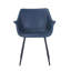 Chaise de salle à manger en cuir avec pieds d'appoint en fer thermolaqué Haglund-123386569-68459895