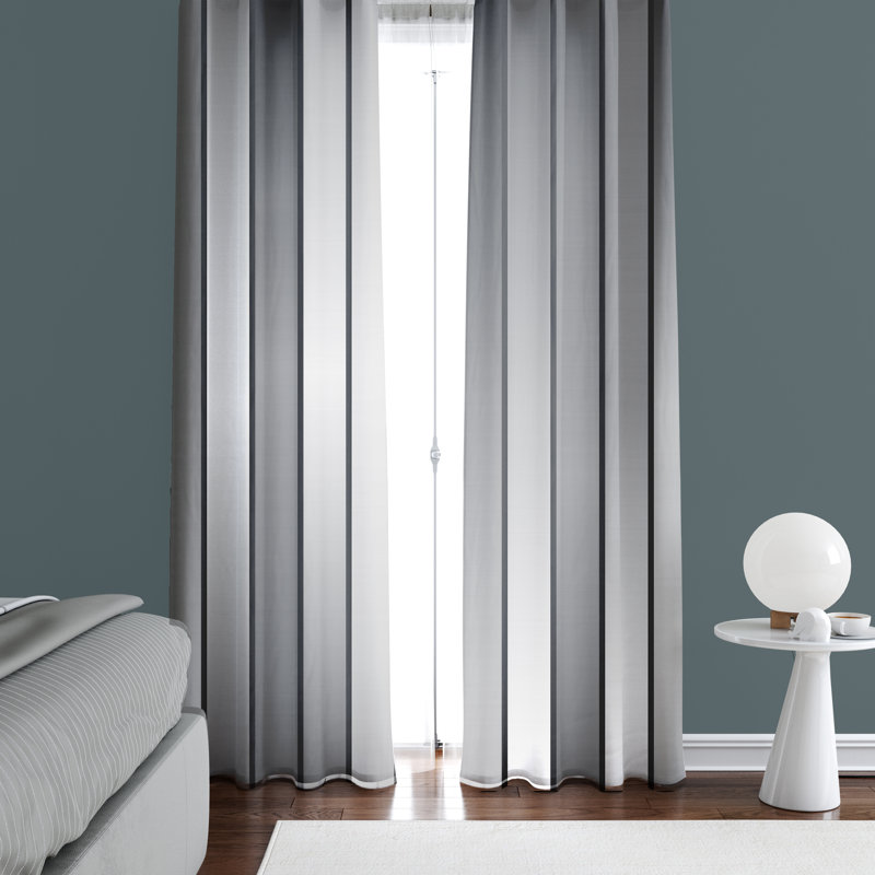 Semi Sheer Curtain Panel Pair, 20" W x 61" L