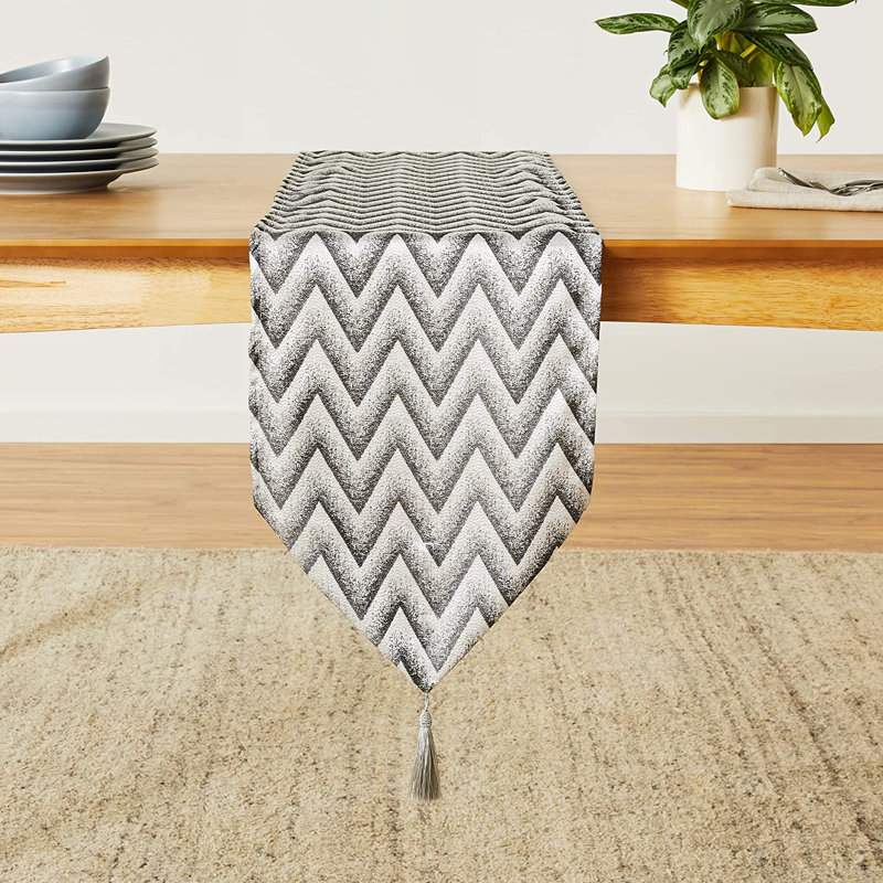 Chemin de table décoratif Carlingcott Fields Indiana, Argent