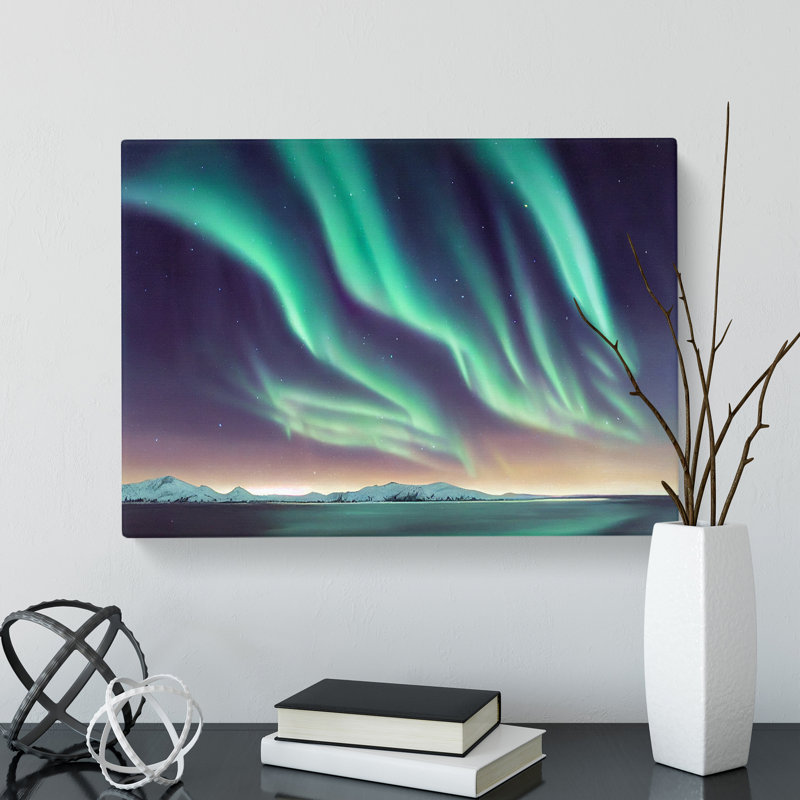 Luminous Aurora Borealis - Wrapped Canvas Print, 50cm H x 76cm W x 3cm D