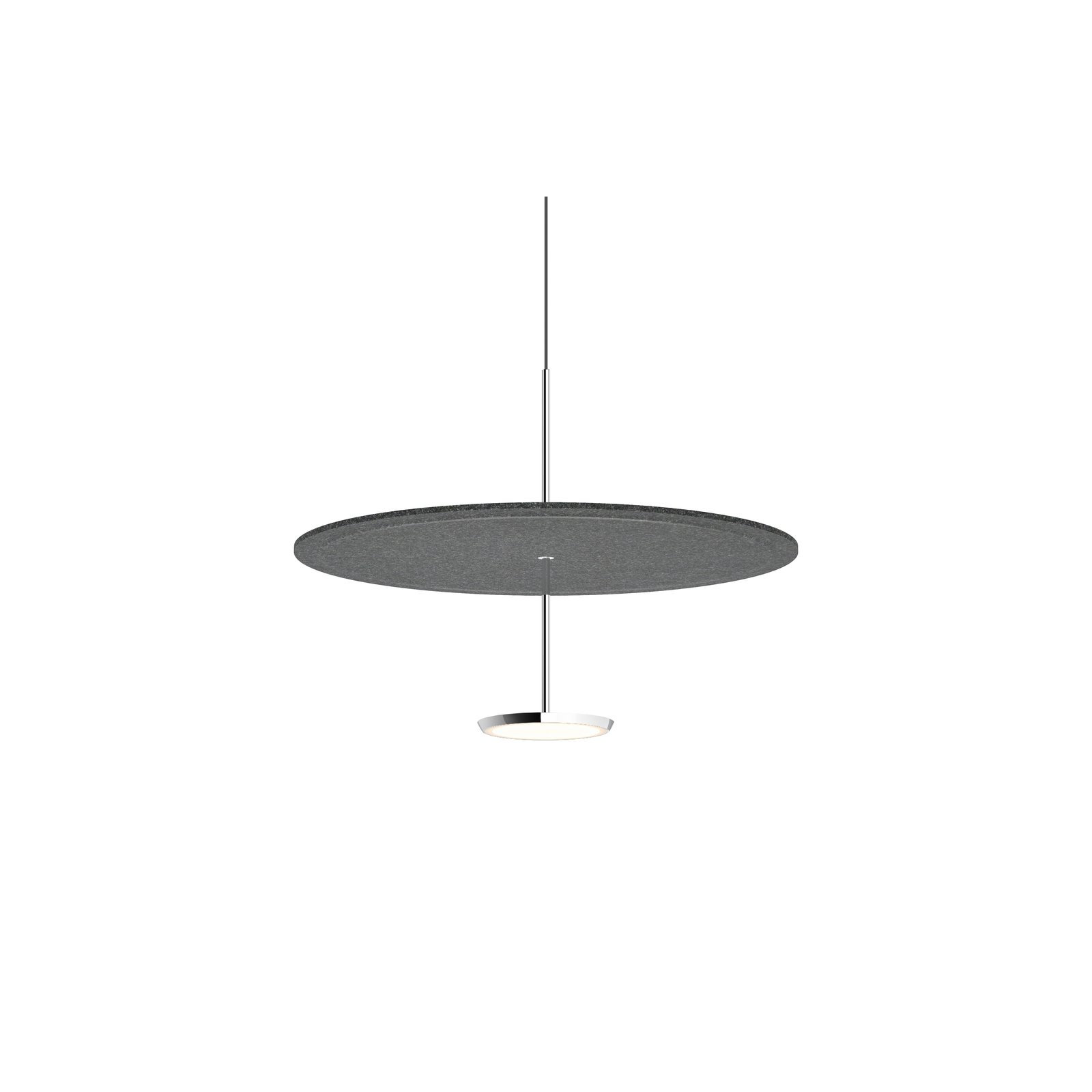 Sky Sound Pendant, Anthracite, 17.5" H x 24" W x 24" D, Black