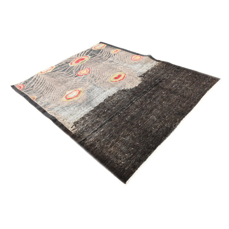 Tapis noir carré 6 pi Philip