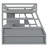 Gray Full Size Loft Bed With 7 Drawers, 2 Shelves And Desk - Construction Plywood Slats For Optimal Support In Desk, Pinewood Long Term Use