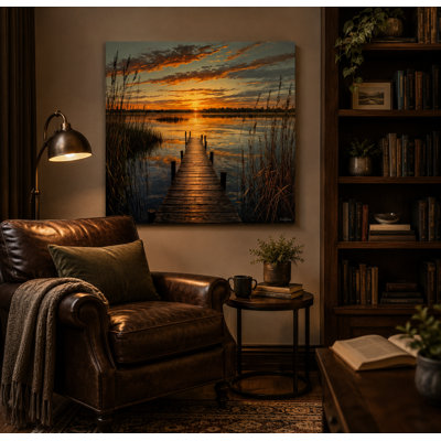 Art mural sur toile Quiet Lake Dock