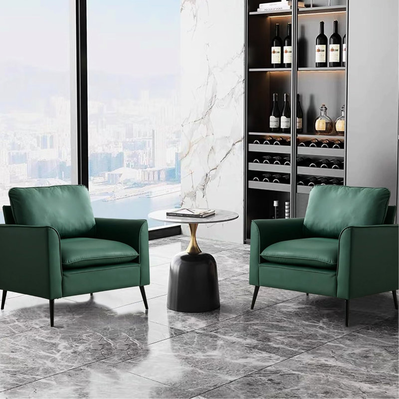 Nordic Retro Luxury 2pc for Fireplace, balcon - Chaise simple confortable et relaxante avec coussins moelleux respirants