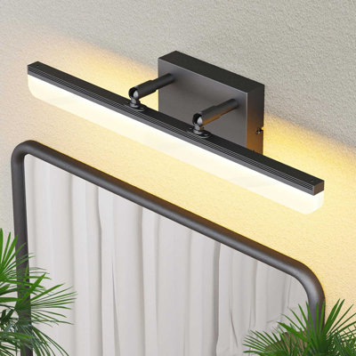 15.7" Black LED Bathroom Vanity Light, 5CCT Dimmable Wall Mount Fixture With Adjustable Angle, Modern Lighting For Vanity Mirror, Powder Room, Home & Apartment