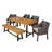 Lovisa 6 - Person Acacia Solid Wood Patio Dining Set Rectangular Table with Cushions Included-760007050